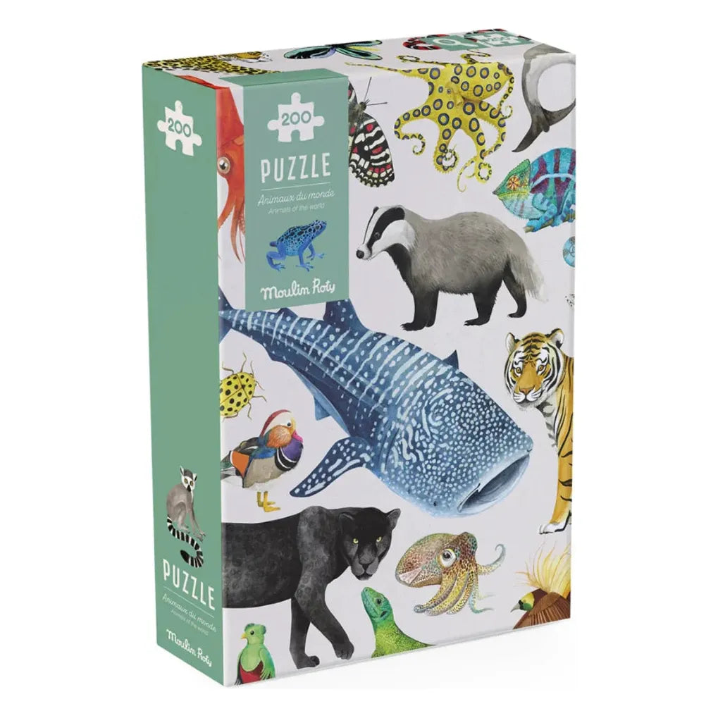 200-Piece Animals of the World Jigsaw Puzzle