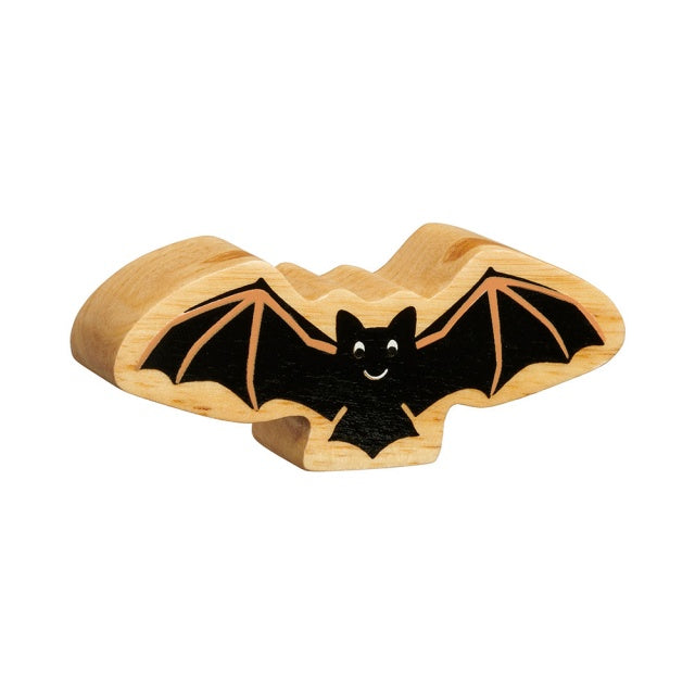 Wooden Black Bat Figure