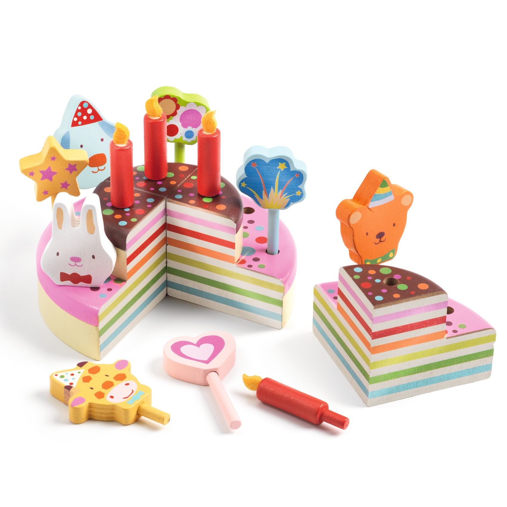 Happy Birthday Wooden Cake Set