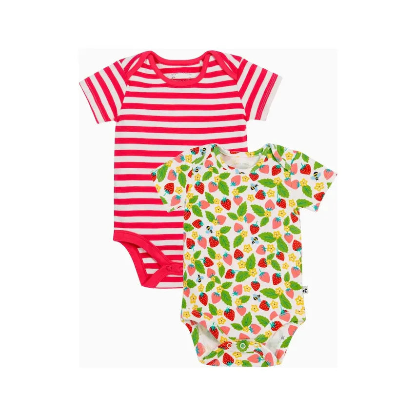 2 Pack Short Sleeve Body - Strawberry/Pink