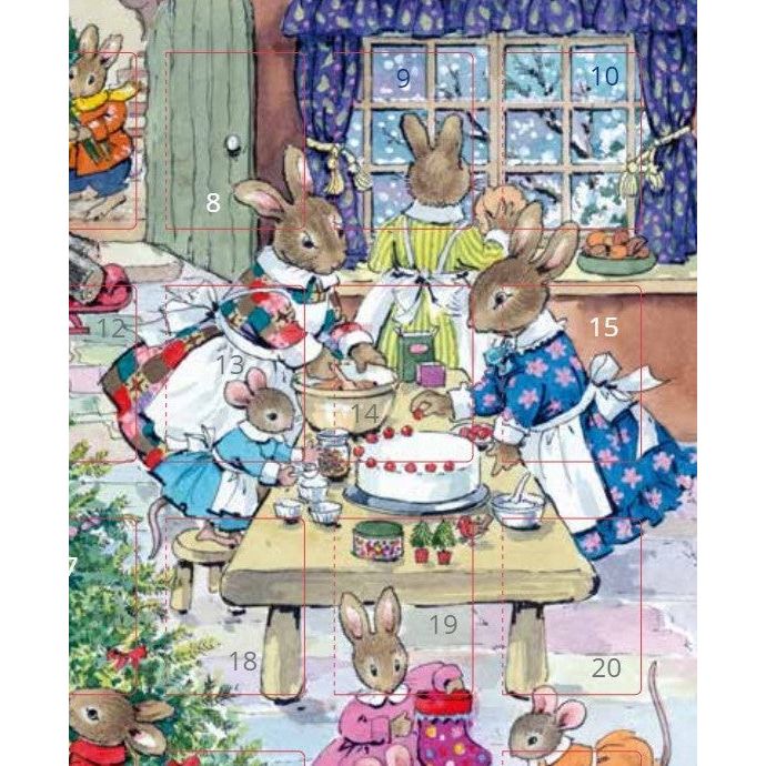 Advent Card –  Rabbit Family Christmas Eve