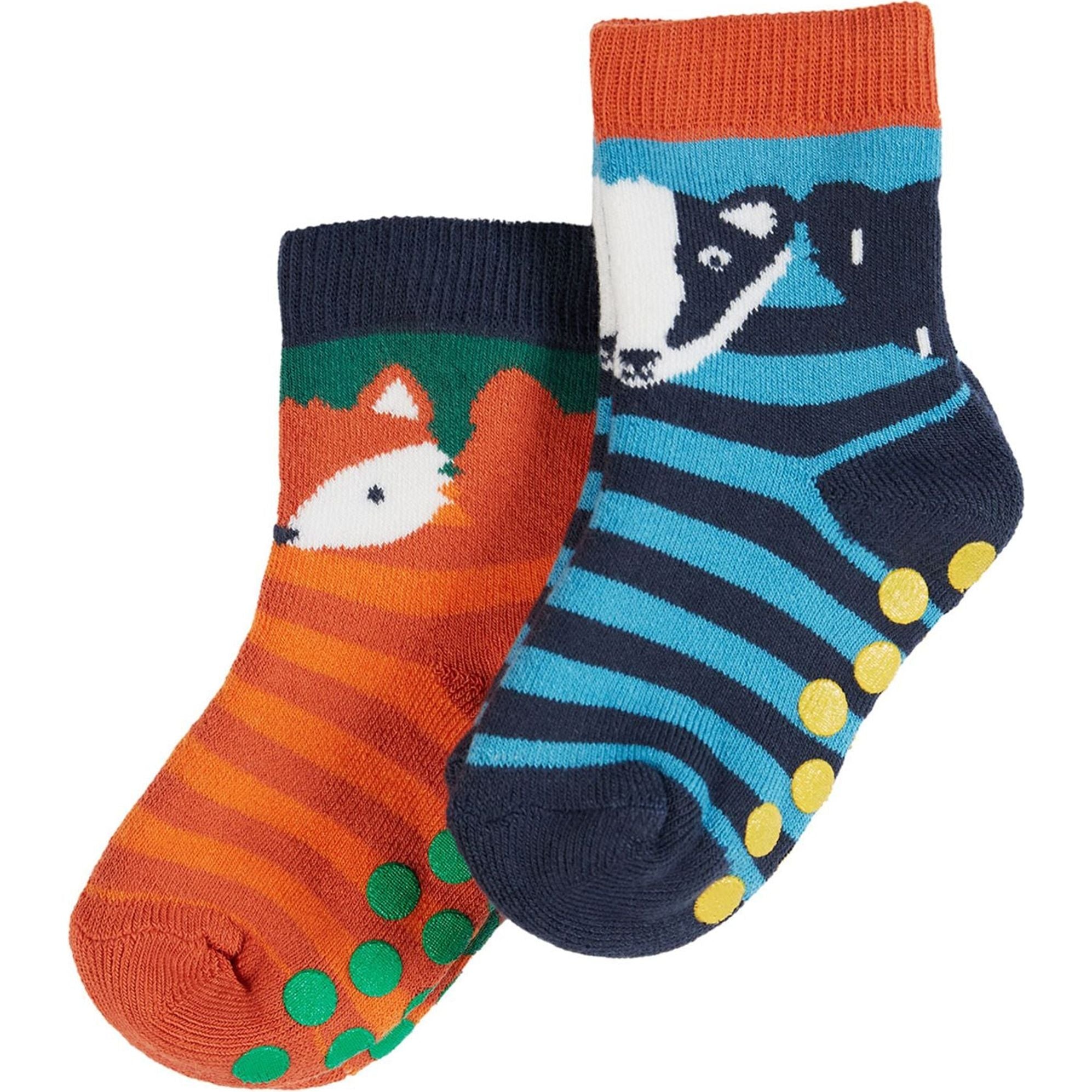 Grippy Socks Fox & Badger 2 Pack