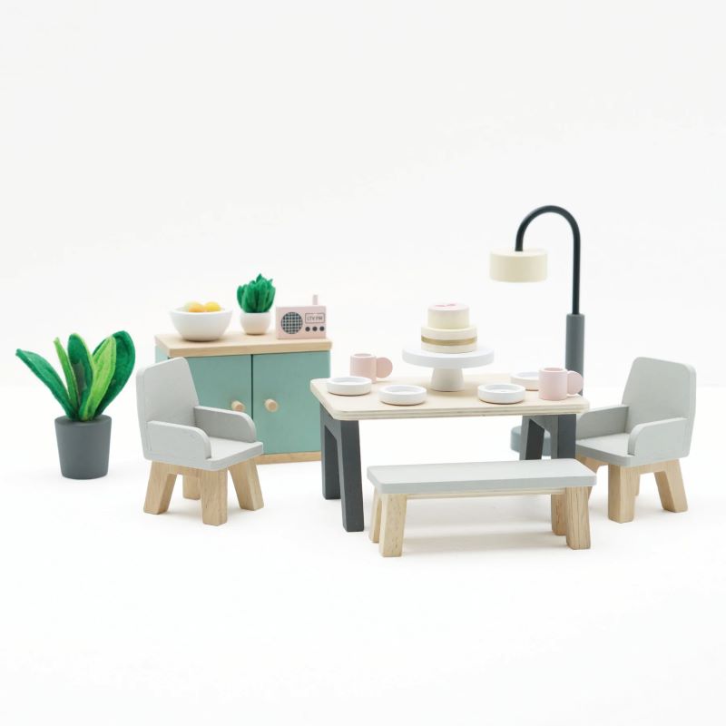 Wooden Dollhouse Furniture - Dining Room