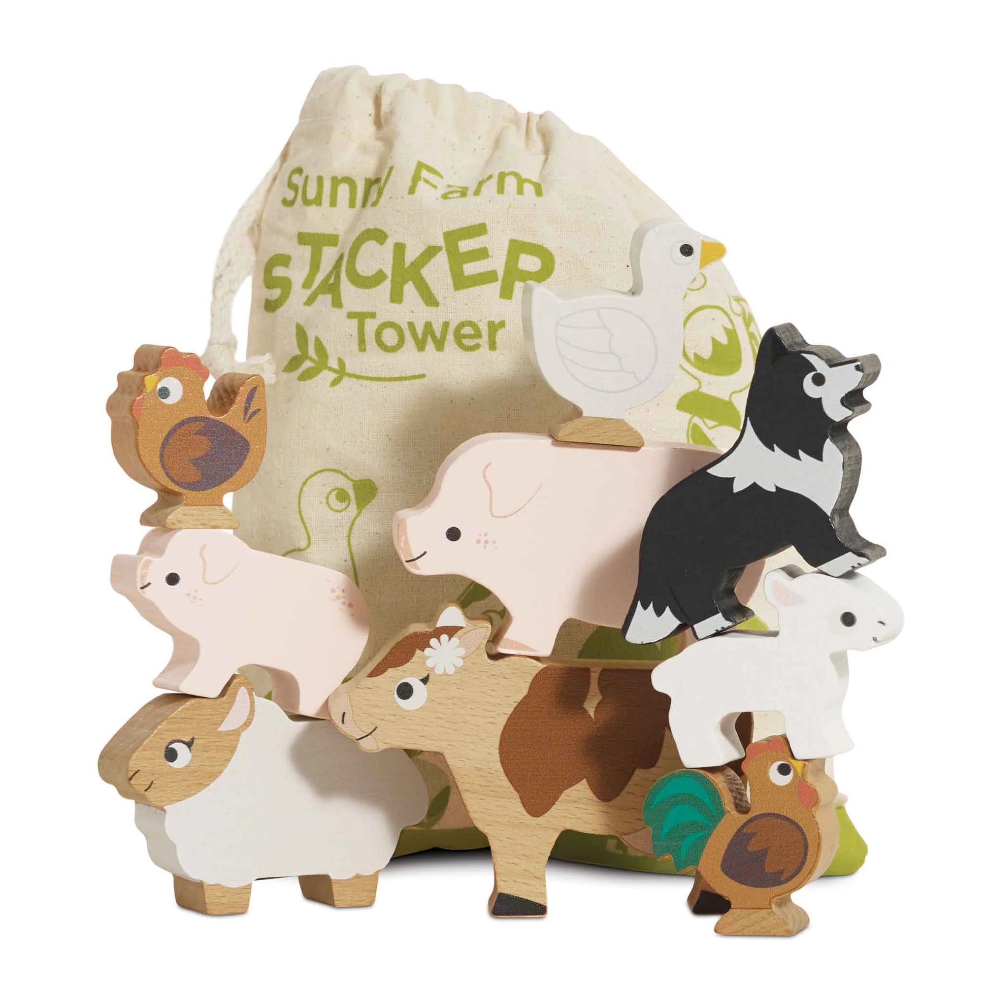 Stacking Farm Animals & Bag