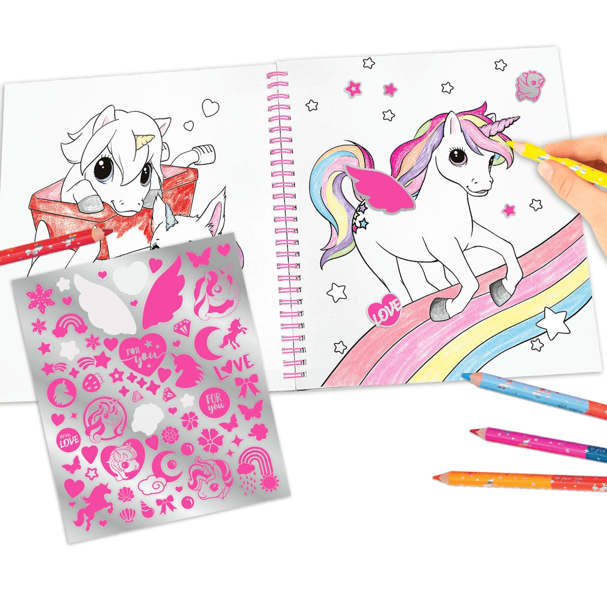Ylvi Colouring Book With Unicorn & Sequins