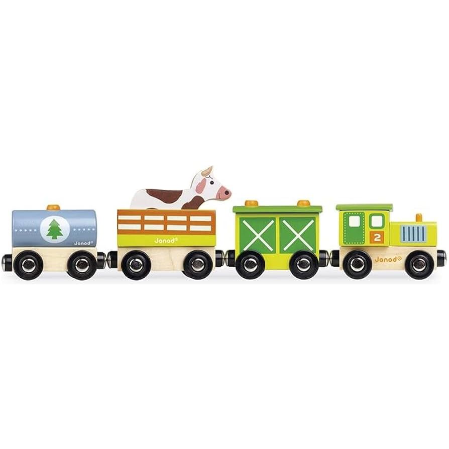 Wooden Farm Train Set