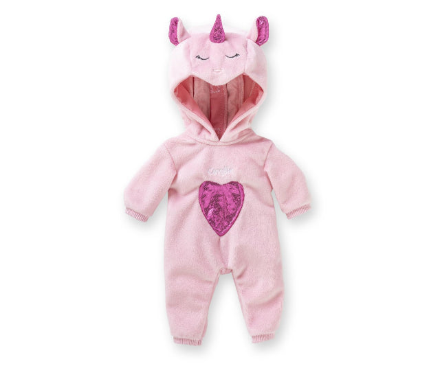 Unicorn Pyjama Jumpsuit - 36cm Girl Doll