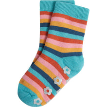 Load image into Gallery viewer, Grippy Socks Floral Multi 2 Pack
