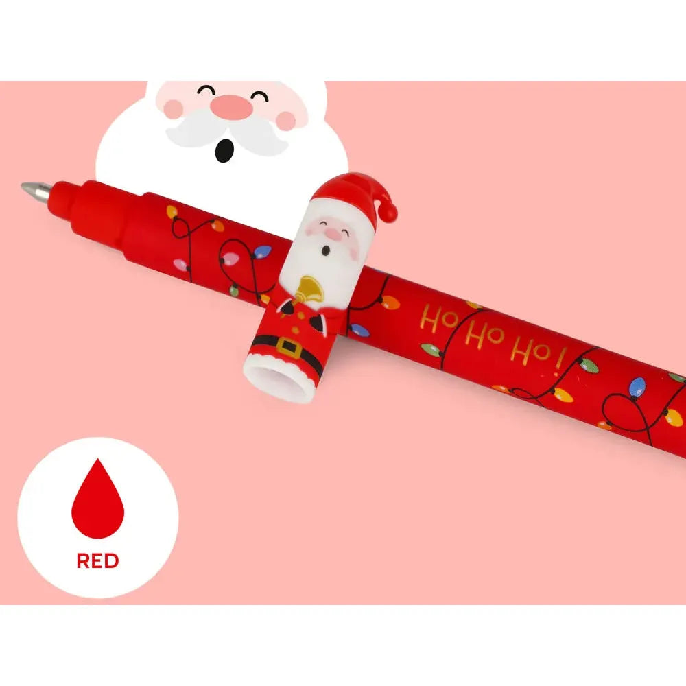 Set of 3 Erasable Pens - Santa, Rudolph & Elf