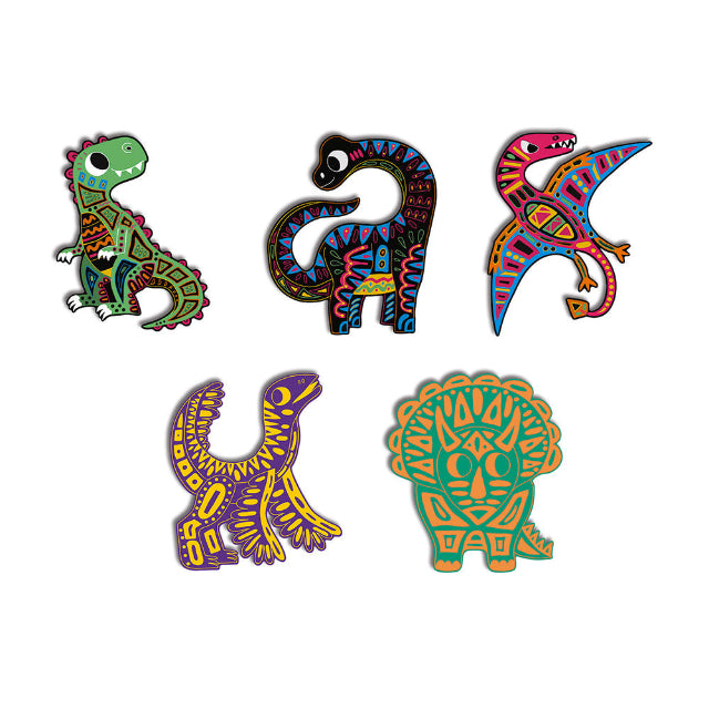 Scratch Art Dinosaur Cut Outs