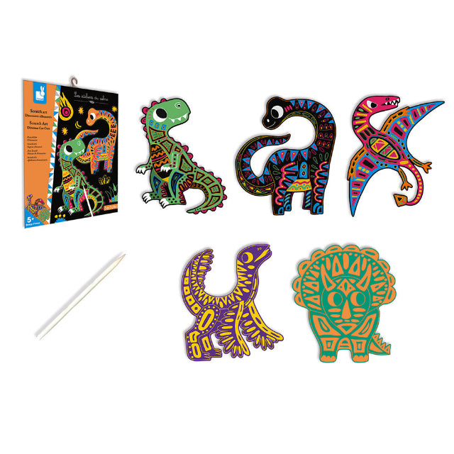 Scratch Art Dinosaur Cut Outs