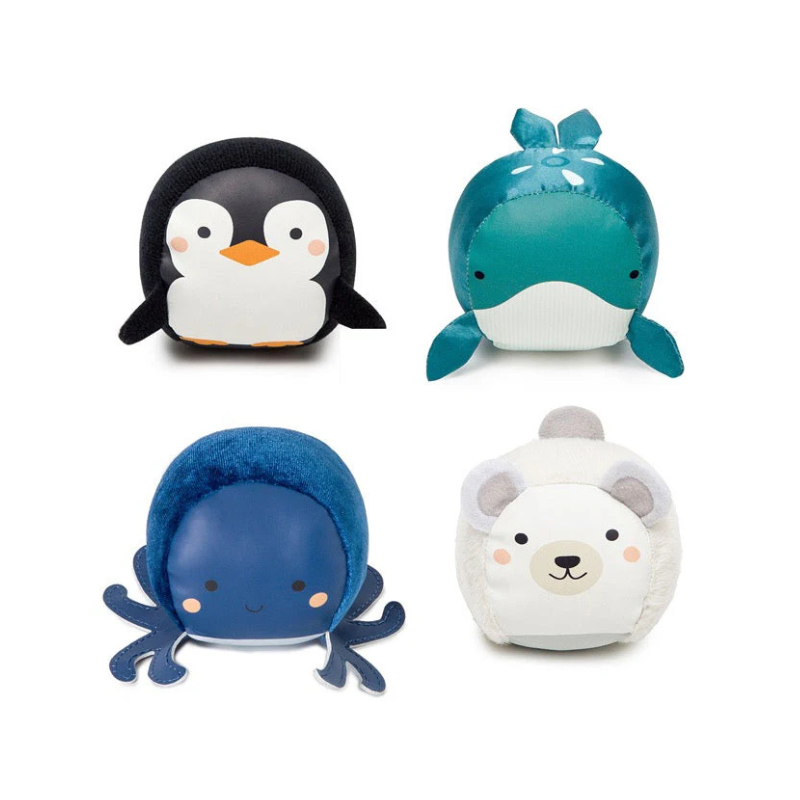Roly Poly Balls - Set of 4 plush balls - Ocean
