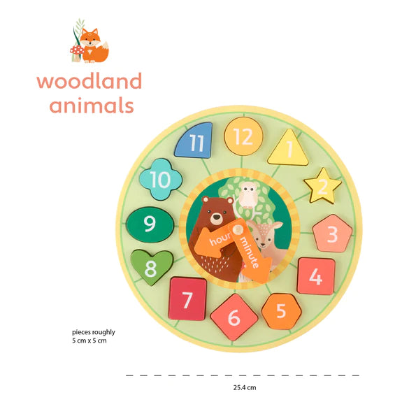 Woodland Shape Sorting Clock