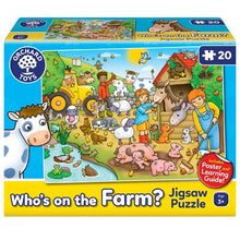 Load image into Gallery viewer, Who&#39;s On The Farm 20 Piece Puzzle
