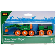 Load image into Gallery viewer, Brio Clever Crane Wagon
