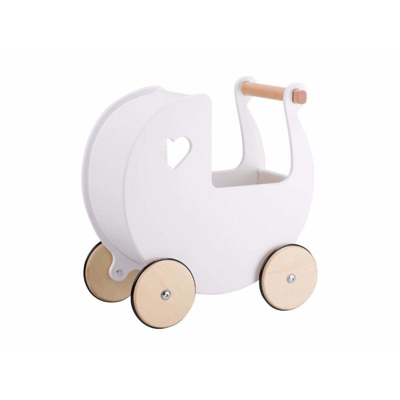 Wooden Pram - White