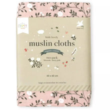 Load image into Gallery viewer, Muslin cloth XL set of 2: Blossom - dusty pink
