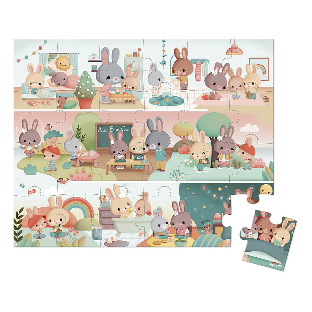 Little Rabbits Busy Day 24 Piece Puzzle